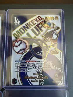 4 X Lot Monkey.D.Luffy (010) (Dodgers x ONE PIECE) #EB02-010 One Piece 4 Cards!! - Image 3