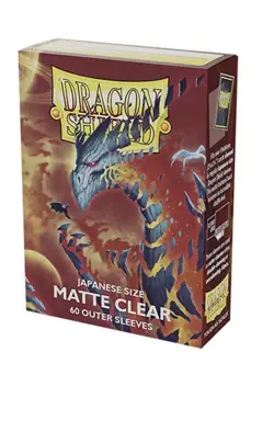 10 Packs Dragon Shield 60 Ct Japanese Matte Outer Sleeves Clear 60 Ct Card - Image 1