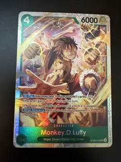 Bandai One Piece Card Game ST30: Monkey D. Luffy ST30-012 SR Foil EN - Image 1