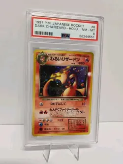 PSA 8 Dark Charizard #6 Rocket Gang Holo Japanese 1997 Pokemon Card Graded Mint - Image 3