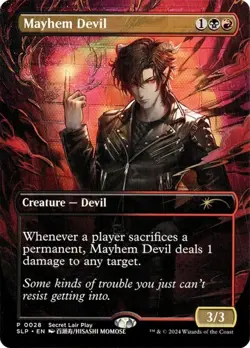 Mayhem Devil - Extended Art Promo Secret Lair Promos NM MTG - Image 1