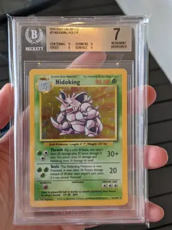 1999 Pokemon Base Unlimited Holo Nidoking #11/110 BGS 7 NEAR MINT - Image 1