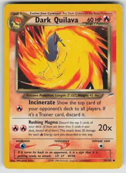 Dark Quilava 39/105 Uncommon Neo Destiny Pokemon Unlimited Lightly Played - Image 1