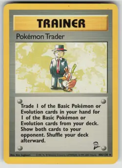 Pokemon Trader 106/130 Rare Base Set 2 Pokemon Near Mint - Image 1
