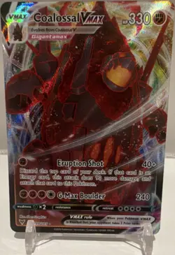 Pokemon TCG Coalossal VMAX 099/185 Vivid Voltage Ultra Rare Full Art Holo - Image 1