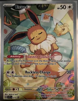 Pokemon TCG Eevee 173 SVP Scarlet & Violet Promo Holo EN Basic 50 HP Makura - Image 1