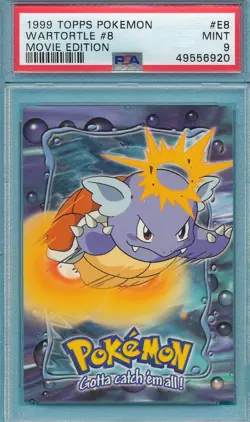 PSA 9 MINT WARTORTLE 1999 POKEMON MOVIE #E8 GRADED TOPPS WATER TURTLE *PM-TPHLC - Image 1