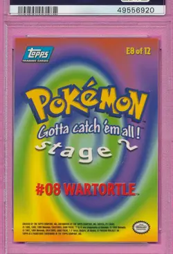 PSA 9 MINT WARTORTLE 1999 POKEMON MOVIE #E8 GRADED TOPPS WATER TURTLE *PM-TPHLC - Image 3