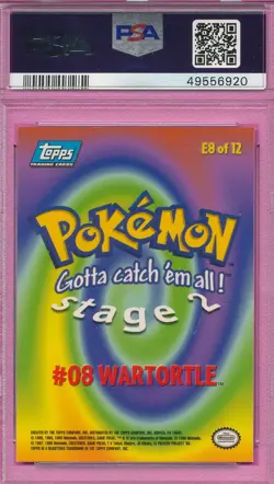 PSA 9 MINT WARTORTLE 1999 POKEMON MOVIE #E8 GRADED TOPPS WATER TURTLE *PM-TPHLC - Image 4