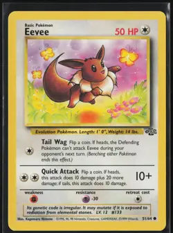Eevee 51/64 Common Jungle Pokemon Unlimited Lightly Played - Image 1