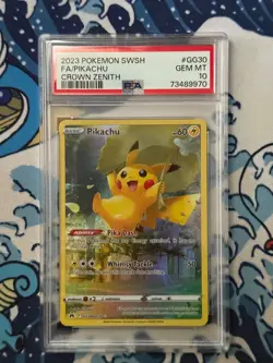 2023 Pokemon Sword & Shield Crown Zenith #Gg30 Full Art/Pikachu Psa 10 - Image 1