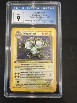 1999 Pokemon Fossil 1st Edition Magneton Holo Rare 11/62 CGC 9 - Image 1