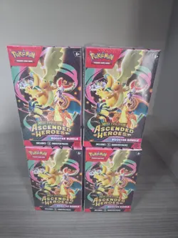 Pokemon TCG Mega Evolution Ascended Heroes Booster Bundle LOT OF 4 SHIPS TODAY - Image 1