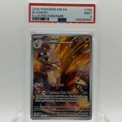 Pokemon TCG Destined Rivals Blaziken #192/182 Illustration Rare PSA 9 MINT - Image 1
