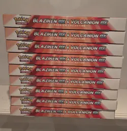 Pokemon TCG Blaziken Volcanion ex Premium BOX LOT OF 9 2025 Amazon Holiday NEW - Image 2