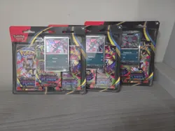 Pokemon TCG Mega Evolution Phantasmal Flames 3 Pack Blister LOT OF 3 BIG CLAWS - Image 1