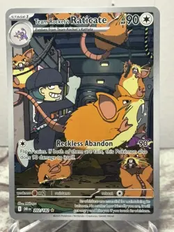 Team Rocket's Raticate 202/182 Pokemon TCG Destined Rivals NM - Image 1