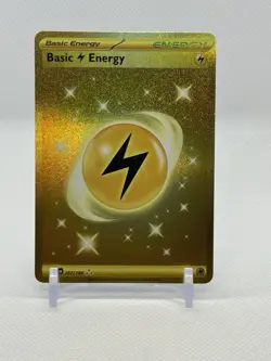 POKEMON SCARLET & VIOLET BASIC LIGHTNING ENERGY GOLD HYPER RARE 257/198 TCG HOLO - Image 1