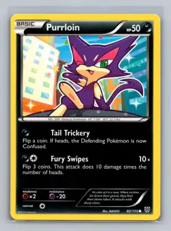 Purrloin 82/135 Common Plasma Storm Pokemon Lightly Played - Image 1