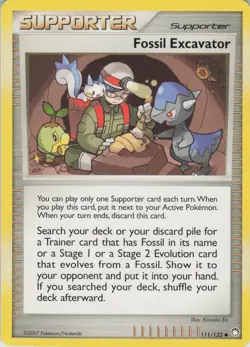 Fossil Excavator 111/123 Uncommon Mysterious Treasures Pokemon Moderately Played - Image 1