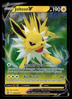 Jolteon V SWSH151 Ultra Rare Pokemon Black Star Promo NM - Image 1