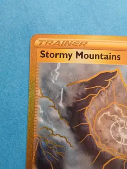 Pokemon Sword & Shield Evolving Skies Stormy Mountains 232/203 Secret Rare Gold - Image 2