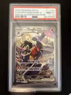2025 POKEMON DRI SPECIAL ILLUSTRATION RARE #232 CYNTHIA'S GARCHOMP EX PSA 10 - Image 1