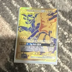 Pokemon TCG Pikachu & Zekrom GX SM168 Promo TAG TEAM GX Full Art Holo English - Image 1