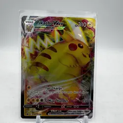 Pikachu VMAX Pokemon SWSH286 Black Star Promo Ultra Holo Rare - Image 1