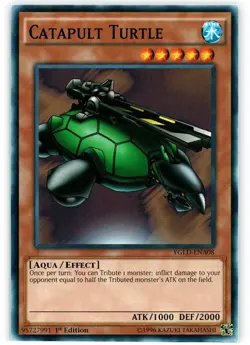 Catapult Turtle - YGLD-ENA08 - Common - 1st Edition - Damaged - Image 1