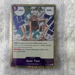 OP11 Gear Two Straw Hat Crew Event Foil Card English OP11-080 One Piece - Image 2