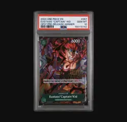 2024 One Piece Promo Eustass Captain Kid P-067 OP07 Pre-Release Winner PSA 10 - Image 1