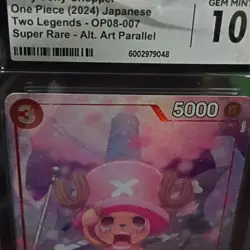 Bandai Tony Tony Chopper OP08-007 Super Rare Alt Art Parallel Holo PSA 10 - Image 3