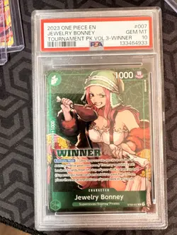 One Piece 2023 Jewelry Bonney Tournament Pack Vol. 3 Winner ST02-007 C PSA 10 - Image 1
