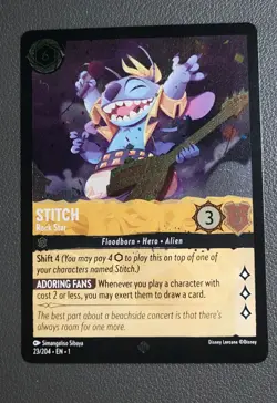 Disney Lorcana Stitch Rock Star 23/204 Super Rare Holo/Foil - Image 1