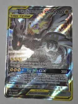 Pokemon Pikachu & Zekrom GX TAG TEAM SM168 Promo Holo Card - Image 3