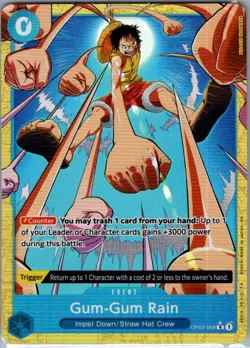 Gum-Gum Rain (Alternate Art) OP02-068 English PRB02 - One Piece Card - NM - Image 1
