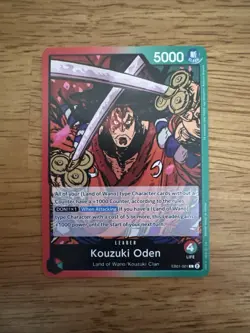 EB01-001 Kouzuki Oden Leader One Piece English TCG Card EB01 Extra Booster - Image 1