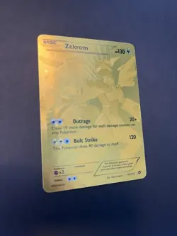 Pokemon Zekrom Gold Full Art Secret Rare Holo Card 115/113 Legendary Treasures - Image 2