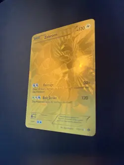 Pokemon Zekrom Gold Full Art Secret Rare Holo Card 115/113 Legendary Treasures - Image 3