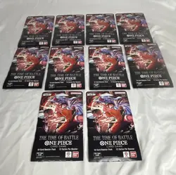 Bandai One Piece Card Game Time of Battle Booster Pack Lot 10x 12-Card English - Image 1