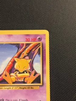 ERROR Jet Plane ✈ Abra - Base Set 43/102 Pokemon Card Misprint - Rare MP - Image 3