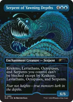 Serpent of Yawning Depths - Heavy Play MTG Secret Lair - Image 1