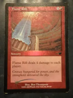 mtg magic flame rift FOIL ENGLISH NEMESIS ride de flammes PLAYED - Image 1