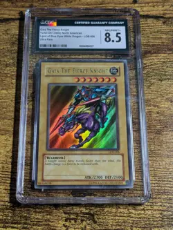 Yugioh Gaia The Fierce Knight LOB-006 CGC 8.5 NM MINT+ Ultra rare Unlimited - Image 1