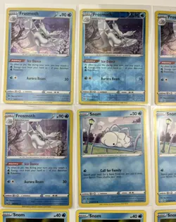 15 Card Lot Of Frosmoth Snom Pokemon TCG Reverse Holo - Image 2