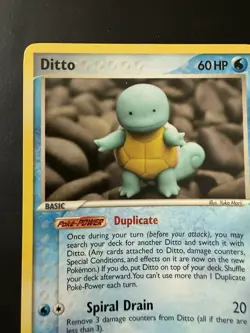 Ditto as Squirtle 64/113 EX Delta Species Pokemon Card 2005 LP / NM Read! - Image 4