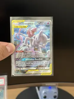 Pokemon Mewtwo & Mew GX SM191 Holo Card NM Condition - Image 1