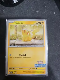 2024 Illustration Contest Pikachu 214 Pokemon Card [NM] SV Promo - Image 1