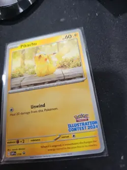 2024 Illustration Contest Pikachu 214 Pokemon Card [NM] SV Promo - Image 2